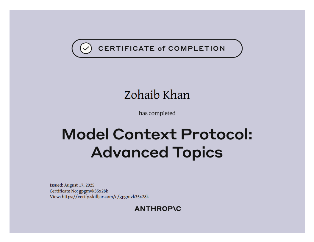 Model Context Protocol: Advanced Topics